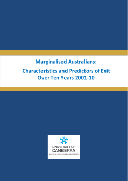 Marginalised Australians - Melbourne Institute