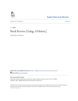 Book Review [Gulag: A History] - Santa Clara Law Digital Commons