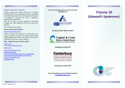 Trisomy 18 (Edward`s Syndrome)