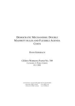democratic mechanisms: double majority rules and flexible agenda