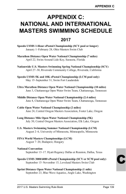 appendix c - US Masters Swimming