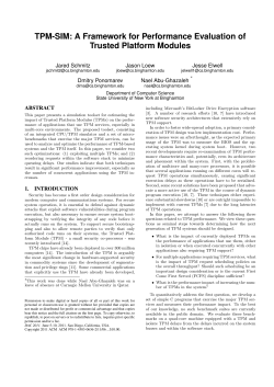 A Framework for Performance Evaluation of Trusted Platform Modules