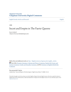 Incest and Empire in The Faerie Queene