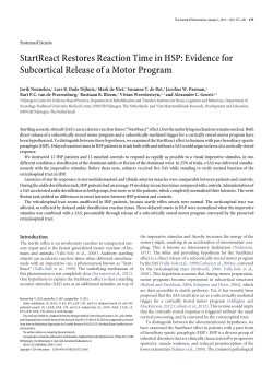 StartReact Restores Reaction Time in HSP