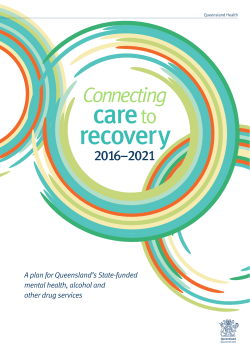 Connecting care to recovery 2016-2021