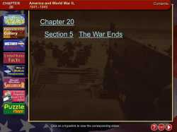 Chapter 20 Section 5 The War Ends