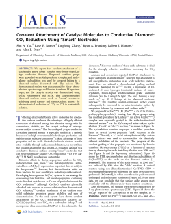 Covalent Attachment of Catalyst Molecules to Conductive Diamond