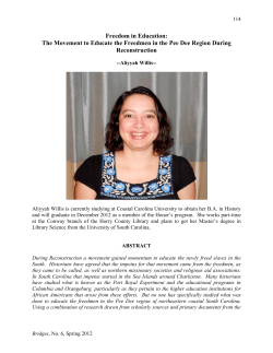 Freedom in Education: The Movement to Educate the Freedmen in