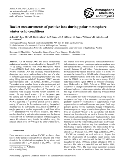Rocket measurements of positive ions during polar mesosphere