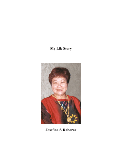 My Life Story Josefina S. Raborar - Springfield