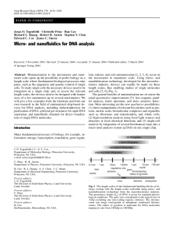 Micro- and nanofluidics for DNA analysis
