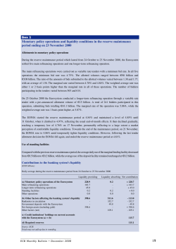 Monetary policy operations and liquidity conditions in the