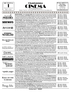 KING OF THE CORNER - Chautauqua Cinema