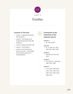 Exodus - Sophia Institute for Teachers