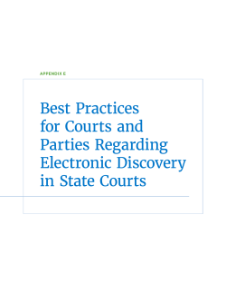 Best Practices for Courts and Parties Regarding Electronic