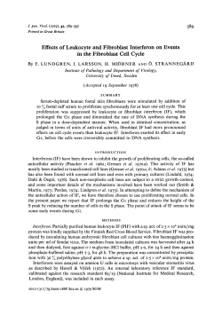 Effects of Leukocyte and Fibroblast Interferon on Events in the