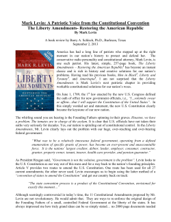 Mark Levin: A Patriotic Voice from the Constitutional Convention The