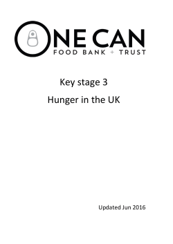 Key stage 3 Hunger in the UK