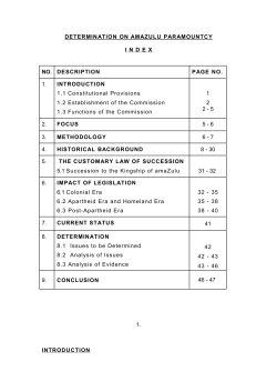 Determination on amaZulu paramountcy