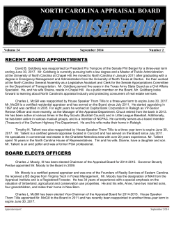The North Carolina - North Carolina Appraisal Board