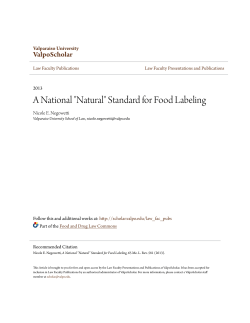 A National "Natural" Standard for Food Labeling