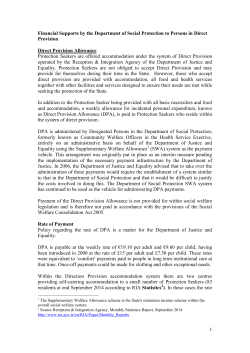 Payments to Direct Provision (27 Nov 2014)