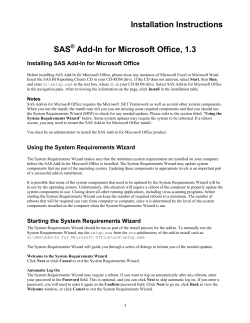 SAS Add-in for Microsoft Office 1.3