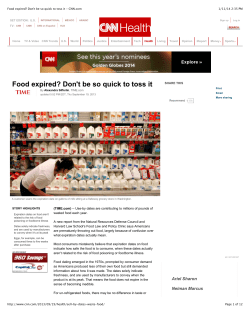Food expired? Don`t be so quick to toss it - CNN.com