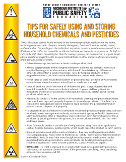 Chemicals and Pesticides Safety Tips