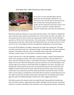 OHV ROAD TEST- 1995 Ford Bronco with rear locker
