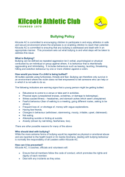 Bullying Policy - Kilcoole Athletic Club
