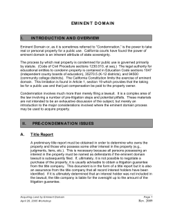 eminent domain - Schools Legal Service