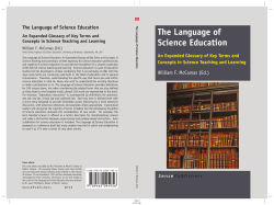 The Language of Science Education