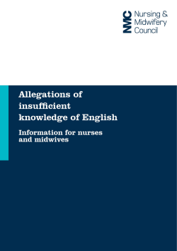 Allegations of insufficient knowledge of English