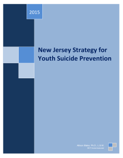 New Jersey Strategy for Youth Suicide Prevention