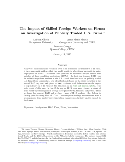The Impact of Skilled Foreign Workers on Firms: an