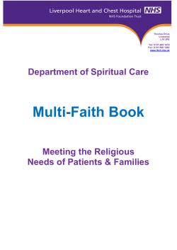 Multi-Faith Book - Liverpool Heart and Chest Hospital