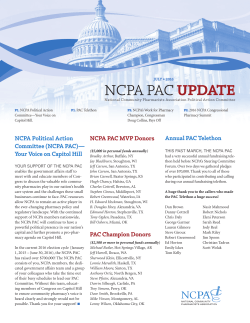 NCPA PAC UPDATE