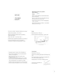 Biogeochemical reactions in the atmosphere