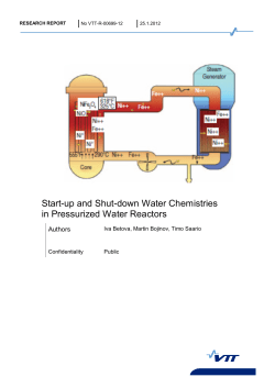 Start-up and Shut-down Water Chemistries in Pressurized