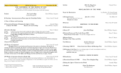 The Lord is King &Omega; Greeting &ndash; Announcements (Please sign the