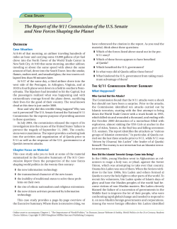 Case Study The Report of the 9/11 Commission of the U.S. Senate