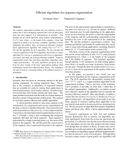 Efficient algorithms for sequence segmentation