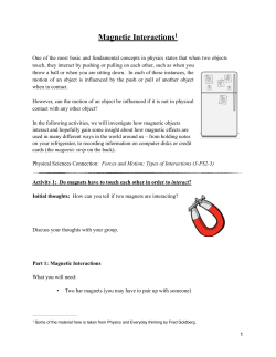 Introduction to Magnets