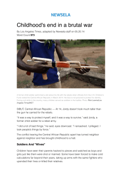 Childhood`s end in a brutal war