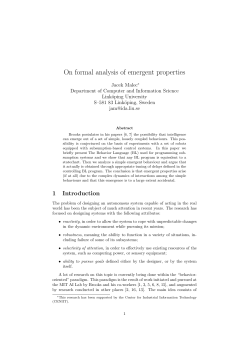 On formal analysis of emergent properties