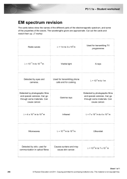 EM spectrum revision