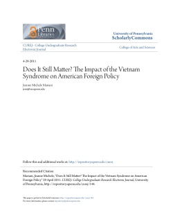 Does It Still Matter? The Impact of the Vietnam Syndrome on