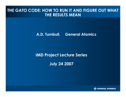 IMD GATO Presentation1 - General Atomics Fusion Group