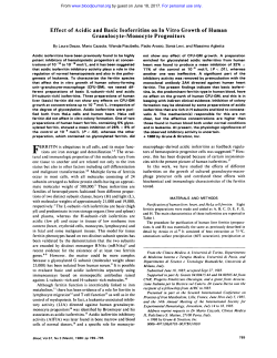 Effect of Acidic and Basic Isoferritins on In Vitro